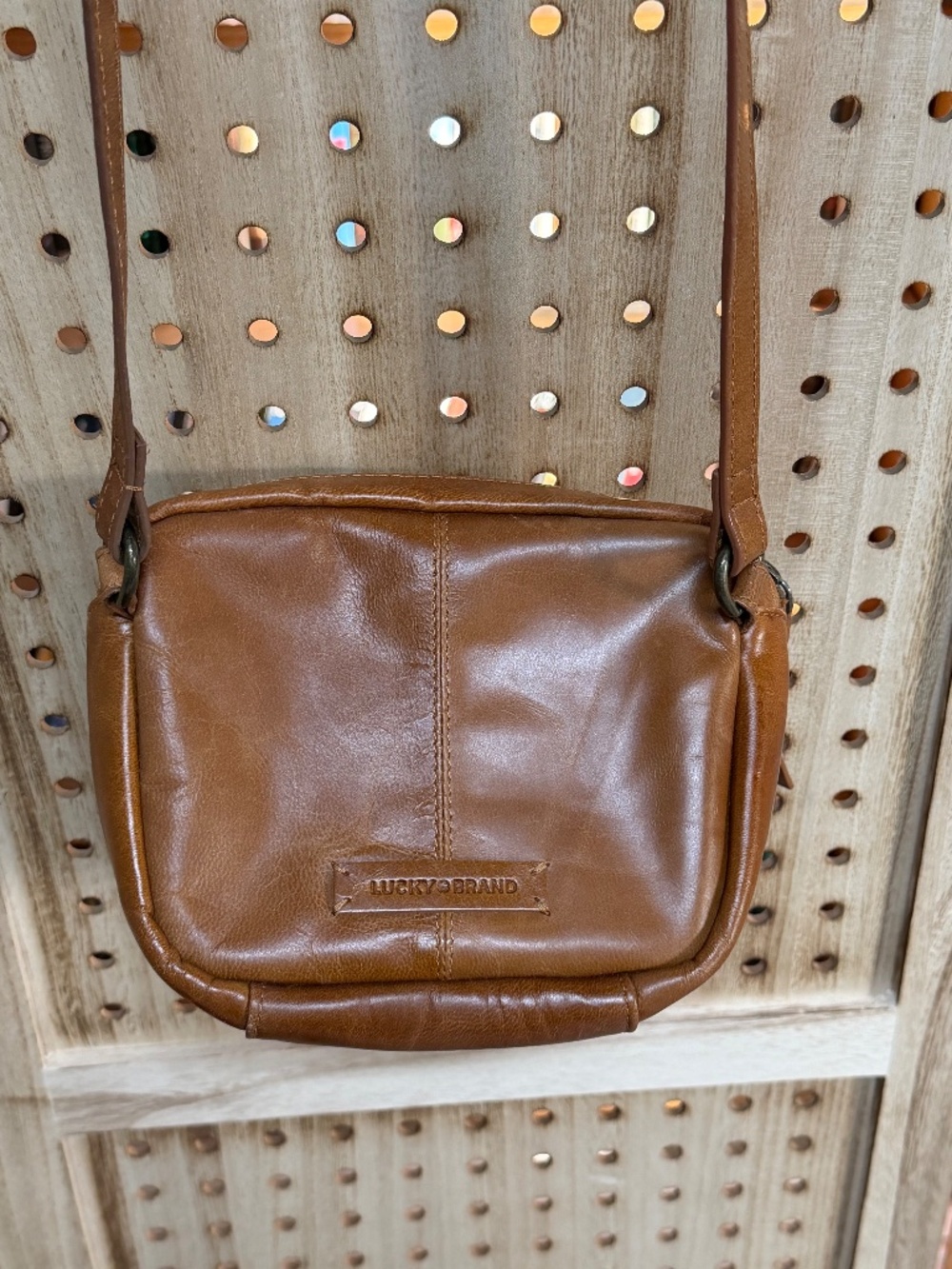 Lucky Brand Yucca Leather Crossbody Bag Walnut Brown Fanny Pack Belt Bag - Picture 10 of 15